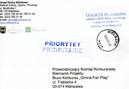 przykład wykorzystania znaku Gmina Fair Play